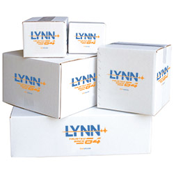 Lynn 5 mBranded boxes stacked