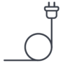 9. Icons - Product Categories - Power Cables - ENET Gray